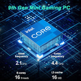 Mini Computer Windows11 Pro, Core i9-9900T NVIDIA RTX3050 8G,64G DDR4| 2T NVME,8K Output,2*HDMI,2*DP,Support Four Display,Wi-Fi 6, Bluetooth 5.1, Micro Desktop PC