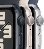 Apple Watch SE (2e generatie, 2023) (GPS 40 mm) Smartwatch - Kast van middernacht aluminium - Middernacht sportbandje S/M. Conditie en slaap bijhouden, ongelukdetectie, hartritme monitoren