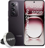 OPPO Reno12 Pro 5G AI Smartphone, Triple Camera 50 + 50 MP, selfie 50 MP, 6,7 inch 120 Hz AMOLED FHD+, 5000 mAh, 24 GB (12+12) + 512 GB ROM, auto-ondersteuning, [Italiaanse versie], nevel zwart