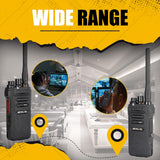 Retevis NR630 Walkie Talkie, Portofoon Lange Afstand IP67 Waterbestendig, Ruisonderdrukkende 2800 mAh, VOX, Robuuste Walkie Talkie met Headset voor Bar, Restaurant (Zwart, 2 Stuks)