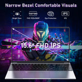 NIAKUN 15,6 inch gaming laptop notebook, gamer laptop 16 GB RAM 1 TB SSD, laptop computer met verlicht toetsenbord, AMD Ryzen 7 5700U processor (tot 4,3 Ghz), FHD 1920x1080P, 6000mAh, Type-C