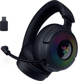 Razer Kraken V4 - Draadloze Gaming Headset (3 Modes Connectiviteit, TriForce 40mm Drivers, 9-Zone RGB Earcup Verlichting, Mix & Volume aanpassingen, THX Spatial Audio) Zwart