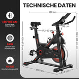 Yaheetech Hometrainer, fiets voor thuis, fietstrainer met lcd-display, verstelbare hometrainer met houder en waterfleshouder, indoor, fitnessfiets, 110 kg belastbaar