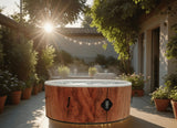 Inflatable Tahiti Spa | 180 cm Diameter | 1100 Litres | Motor 2040 W | for up to 6 People | Massage 140 Nozzles | Wood Nature Immitation