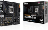 ASUS TUF GAMING B660M-E D4 moederbord socket Intel LGA 1700 (Intel B660, mATX, DDR4 geheugen, PCIe 4.0, 2x M.2, Aura Sync)