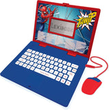 Lexibook, Spider-Man, tweetalige Frans/Nederlandse educatieve computer, meisjesspeelgoed met 124 activiteiten om te leren, plezier te hebben en piano te spelen, rood/blauw, JC598SPi10