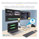StarTech.com Thunderbolt 4 Multi-Monitor Docking Station, Quad/Triple/Dual Display Dock, 2x HDMI/DP, 7x USB Hub, 2.5GbE, 98W