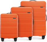 Wittchen Commodo Line Kofferset, harde bagage van ABS, TSA-slot, maat S + M + L, oranje, oranje, Koffer-Set 3tlg., Kofferset 3-delig.