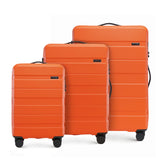 Wittchen Commodo Line Kofferset, harde bagage van ABS, TSA-slot, maat S + M + L, oranje, oranje, Koffer-Set 3tlg., Kofferset 3-delig.