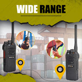 Retevis NR630 Walkie Talkie Lange Afstand, IP67 Waterdichte Handheld Radio, Ruisonderdrukking, VOX 2800 mAh Professionele Portofoon set voor Vracht, Redden (Zwart, 1 Stcs)