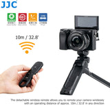 JJC 2-in-1 Schieten Handgreep met Afneembare Draadloze Afstandsbediening voor Sony ZV-E10 ZV-1 A6600 A6400 A6100 RX0II RX100VII A7C A7SIII A7RIII A7RIV past Vlogging Vervangt GP-VPT2BT Statief Grip