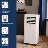 SUNTEC mobiele lokale airconditioner Move 9.000 Eco R290 | airco voor ruimten tot 34 m² | luchtafvoerslang | koeler & ontvochtiger met ecologisch koelmiddel | 9.000 BTU/h | voor huis & kantoor