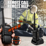 Retevis RB646 IP67 waterdichte walkie talkie, PMR446 draagbare kleine bidirectionele radio, VOX batterij gesproken prompt, alarm, robuuste 2-weg radio voor bouwplaats (zwart, 4 stuks)