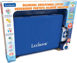 LEXIBOOK Educatieve en tweetalige laptop Spaans/Engels - speelgoed voor kinderen (jongens en meisjes) 130 activiteiten, leren van spelletjes en muziek - blauw, JC798i2, blauw