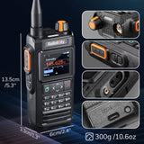 Radioddity GA-5WB IP67 handradio, dual-band amateurradio met groot bereik met APP-programmering, airband, kleurenscherm, GPS & APRS, USB oplaadbaar met 2600mAh batterij