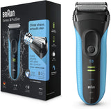 Braun Series 3 Scheerapparaat Voor Mannen, ProSkin, Elektrisch Scheerapparaat, Men Shaver, 3040s, Zwart/Blauw