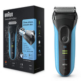 Braun Series 3 Scheerapparaat Voor Mannen, ProSkin, Elektrisch Scheerapparaat, Men Shaver, 3040s, Zwart/Blauw