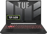 ASUS TUF Gaming A15 FA507XI Gaming-laptop, 39,6 cm (15,6 inch), Full HD, 144 Hz (AMD Ryzen 9 7940HS, 32 GB RAM, 512 GB SSD, RTX 4070 8 GB, zonder besturingssysteem), grijs (Meka), Spaans