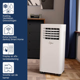 Suntec Wellness mobiele airconditioner Comfort 7.0 Eco R290 APP – Airco mobiel en stil, bediend via Smart App – Ontvochtiger voor ruimtes tot 25 m² – 7.000 BTU – 2.050 watt,wit