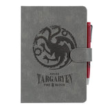 Premium Notitieboek Game Of Thrones House Targaryen - A5 premium notitieboek - Wit notitieboek - Gestippeld - A5 witte pagina's - Bullet journal - Inclusief projector pen