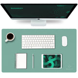 K KNODEL-Bureaulegger, Bureaumat, PVC Bureau-vloeipapier, laptop bureaumat, waterdicht bureau-schrijfblok voor kantoor en thuis, dubbelzijdig (35x60cm, Green)