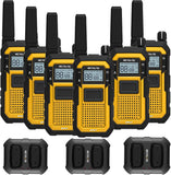 Retevis RB648 Walkie Talkies, IP67 Waterdichte Portofoon, Heavy Duty, 2000 mAh, Trillingen SOS VOX USB-C, Lange Afstand Walkie-Talkie Robuust voor Magazijn, Industrie (6 Stuks, Geel)