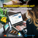 National Geographic Draadloos weerstation met buitensensor, wifi, kleurweerstation met 7-in-1 professionele sensor voor wind, luchtvochtigheid, temperatuur, neerslag, uv-niveau en lichtintensiteit,