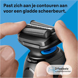 Braun Series 5 scheerapparaat voor heren, elektrisch scheerapparaat, EasyClean, nat en droog, oplaadbaar en draadloos, vaderdagcadeau, 51-b1000s, blauw