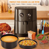 Heteluchtfriteuse, accessoireset, 12 stuks, airfryer, friteuse, accessoireset, airfryer, grote friteuse, bakvorm, geschikt voor de meeste bakaccessoires, BPA-vrij, vaatwasmachinebestendig, anti-haven