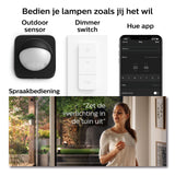 Philips Hue Appear Wandlamp voor Buiten - Wit en Gekleurd licht - IP44 Waterbestendige Muurlamp - Buitenverlichting - Verbind met Bluetooth of Bridge - Werkt met Alexa en Google