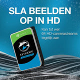 Seagate SkyHawk, 4 TB, Interne Harde Schijf, 3.5", SATA 6 GB/s, 256 MB Cache, voor DVR/NVR-bewakingscamerasysteem, voor Video-opslag, 3 jaar Interne Rescue Services, FFP (ST4000VXZ16)