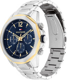 Tommy Hilfiger Analoog multifunctioneel kwartshorloge met zilveren roestvrijstalen armband voor heren - 1792059