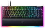 Razer BlackWidow V4 Pro (Green Switch) - Mechanisch gamingtoetsenbord (klikkende mechanische schakelaars, opdrachtwiel en 8 macrotoetsen, multifunctionele roller, palmsteun) QWERTY DE-Layout | Zwart