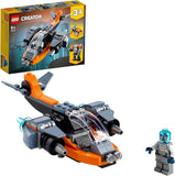 LEGO Creator 3in1 Cyberdrone Bouwpakket met Mecha Actiefiguur en Scooter met Robot Minifiguur, Ruimte Speelgoed voor Kinderen, Cadeau voor Jongens en Meisjes 31111