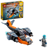 LEGO Creator 3in1 Cyberdrone Bouwpakket met Mecha Actiefiguur en Scooter met Robot Minifiguur, Ruimte Speelgoed voor Kinderen, Cadeau voor Jongens en Meisjes 31111