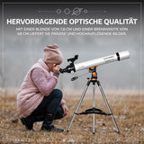 Professionele astronomische telescoop voor volwassenen, draagbaar, krachtig, 20 x 250 cm, eenvoudig te monteren en te gebruiken, ideaal voor het observeren van maan, planeten, galaxies en meer, inclusief handleiding in het Spaans (mogelijk niet besch