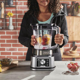 Ninja Foodi Power Nutri Blender 3-in-1, Mix Smoothie Bowls, Dikke Spreads & Bevroren Drankjes, Automatische Programma's, 2,1L Kan, 700ml Beker & 400ml Kom met Power Paddle, 1200W, Zilver, CB350EU