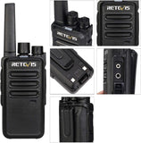 Retevis RT668 Walkie Talkie, PMR446 Oplaadbare Walkie-Talkie voor Volwassenen, VOX Squelch, Nood 2-Weg Radio Professioneel voor Hotel, School (Zwart, 20 Stuks)