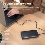 Trust Laro 20000mAh 65W USB-C Laptop Powerbank, Power Bank met Quick Charge en Power Delivery, Incl USB-C Kabel, Laptop/Macbook/Chromebook