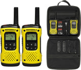 Motorola Mobility TLKR T92 H2O PMR radio (IP67, weerbestendig, bereik tot 10 km), 2 stuks, Zwart, geel, 17.8 x 3.8 x 6.2 cm