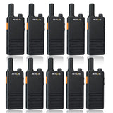 Retevis RT622P Walkie Talkie Oplaadbare Batterijen 1620mAh, USB-C, PMR446 Portofoon Licentievrij, VOX, Noodalarm, Professionele Mini-Walkietalkies voor Hotel, Volwassenen, School (10 Stuks, Zwart)