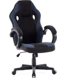 SENSE7 Prism Gamingstoel, ergonomische gamingstoel, gamingstoel met kantelfunctie, gevoerde armleuningen, stof, bureaustoel tot 120 kg, pc-stoel, zwart-blauw