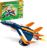 LEGO 31126 Creator 3in1 Supersonisch straalvliegtuig met Helikopter en Speedboot Bouwopties, Creatief Constructie Speelgoed voor Jongens en Meisjes