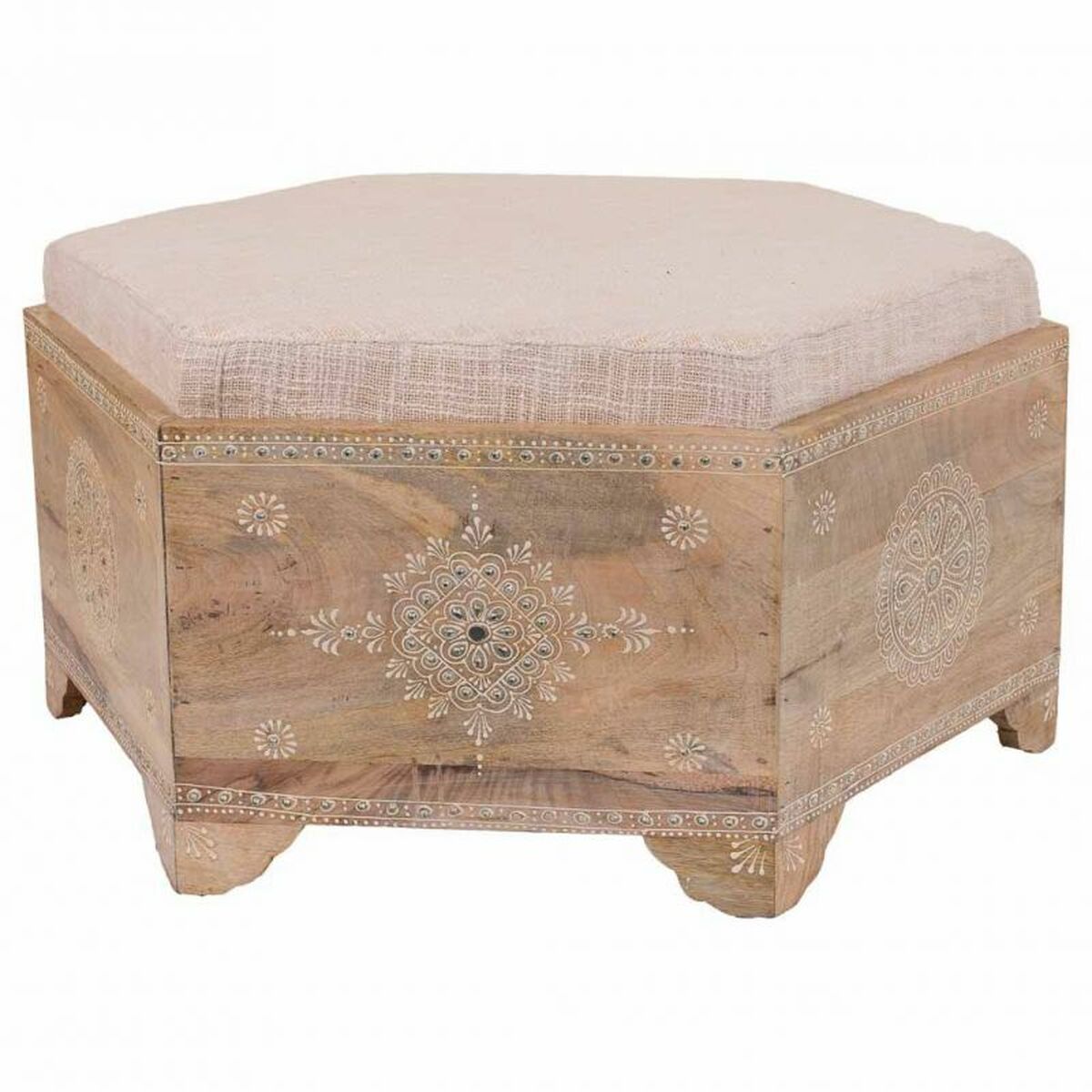 Kruk Alexandra House Living Wit Natuurlijk Mangohout Hout MDF 60 x 29 x 70 cm