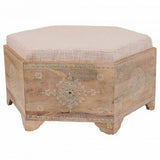 Kruk Alexandra House Living Wit Natuurlijk Mangohout Hout MDF 60 x 29 x 70 cm