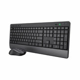 Toetsenbord en muis Trust Trezo Zwart Qwerty Spaans Spaans QZERTY