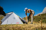 Coleman Cobra 3, ultralicht en compact voor 3 personen, 100% waterdicht, genaaide vloerdoek, trekkingtent met aluminium stangen, snelpitching, uniseks, grijs, eenheidsmaat