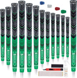 SAPLIZE Golf Grips Set van 13 Midsize Complete Regripping Kit, All Weather Compound Hybrid Rubber Golf Club Grips