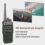 Retevis RT648 Waterdichte Walkie Talkie, IP67 Lange Afstand Handradio voor Volwassenen, PMR446 Licentievrije USB Oplaadbare 2-Weg Radio voor Buiten, Skiën, Noodgevallen(Zwart, 5 Stuks)