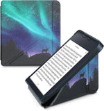 kwmobile hoes compatibel met Kobo Libra 2 - Hoesje voor ereader in turquoise/blauw/zwart